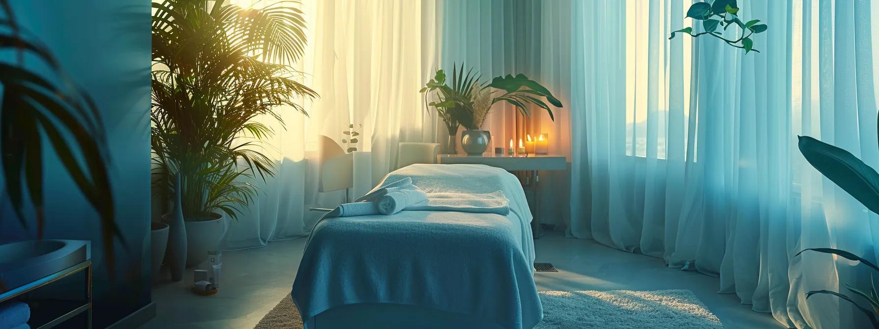 a serene spa room ambiance, featuring an elegantly designed treatment bed and soft, ambient lighting, where a client reclines comfortably as a professional esthetician consults, creating a tranquil yet focused atmosphere for a rejuvenating facial treatment. a serene spa room ambiance, featuring an elegantly designed treatment bed and soft, ambient lighting, where a client reclines comfortably as a professional esthetician consults, creating a tranquil yet focused atmosphere for a rejuvenating facial treatment.